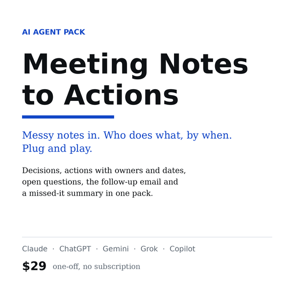 Meeting Notes to Actions