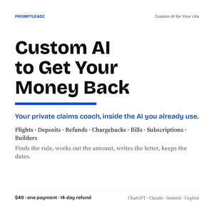 Custom AI to Get Your Money Back