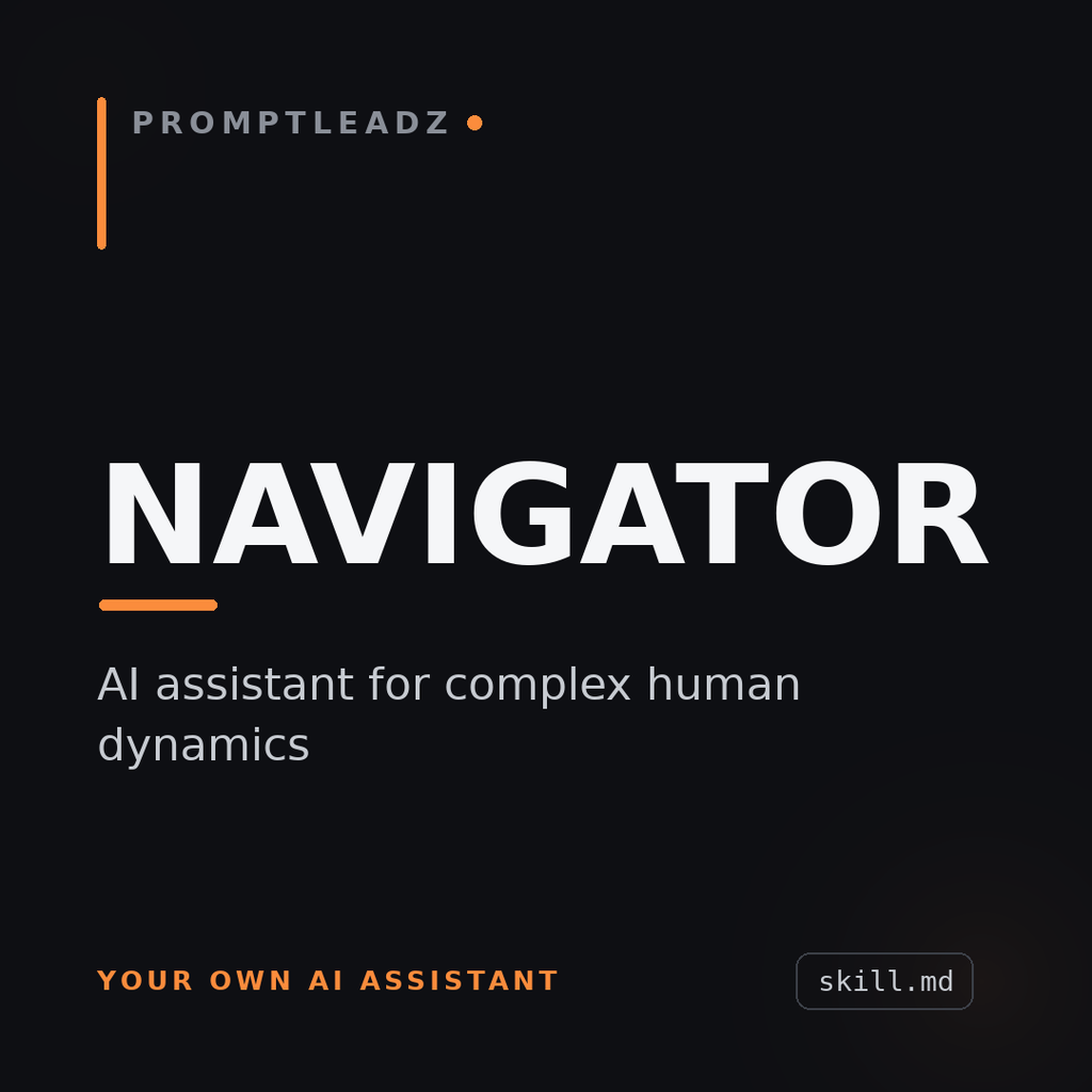 Navigator, your own AI assistant for complex human dynamics