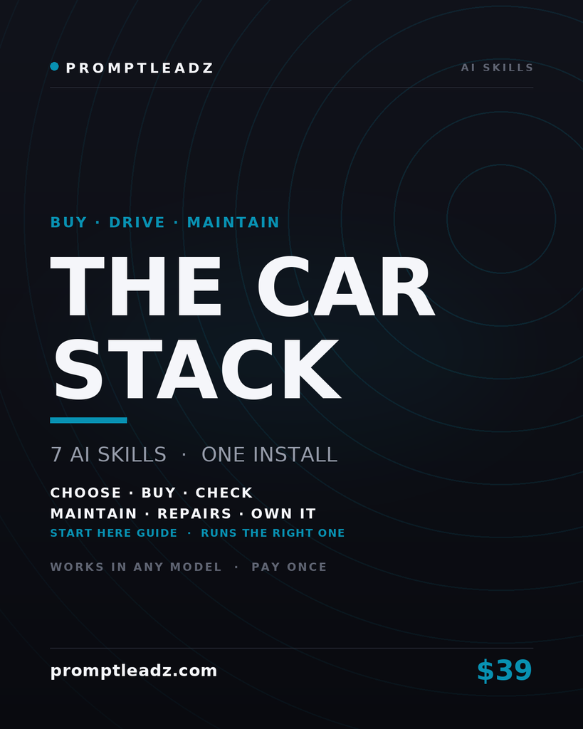 The Car Stack — seven AI skills, one install