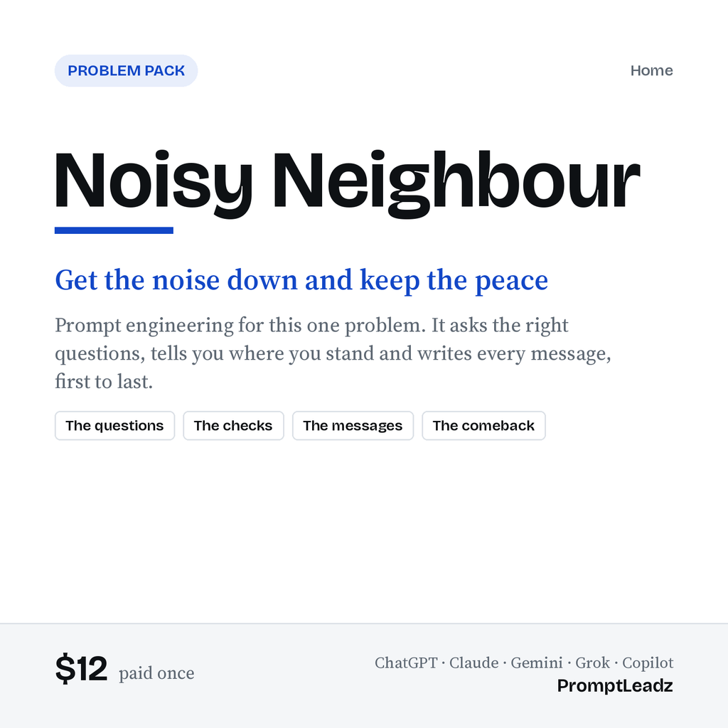 Noisy Neighbour: Problem Pack cover