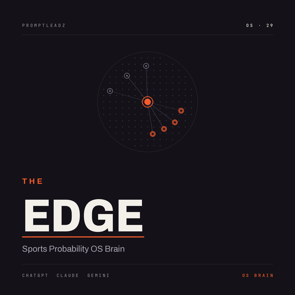 THE EDGE — Sports Probability OS Brain cover, PromptLeadz