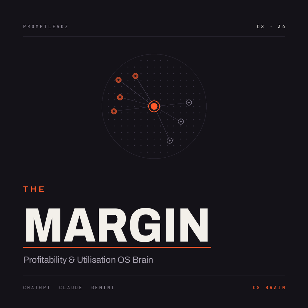THE MARGIN — Profitability and Utilisation OS Brain cover, PromptLeadz