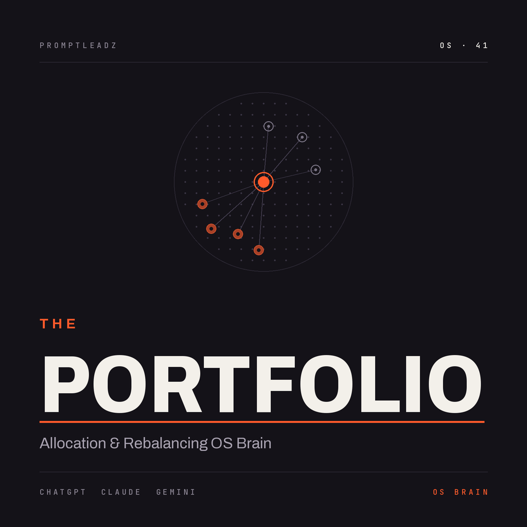 THE PORTFOLIO — Allocation and Rebalancing OS Brain cover, PromptLeadz