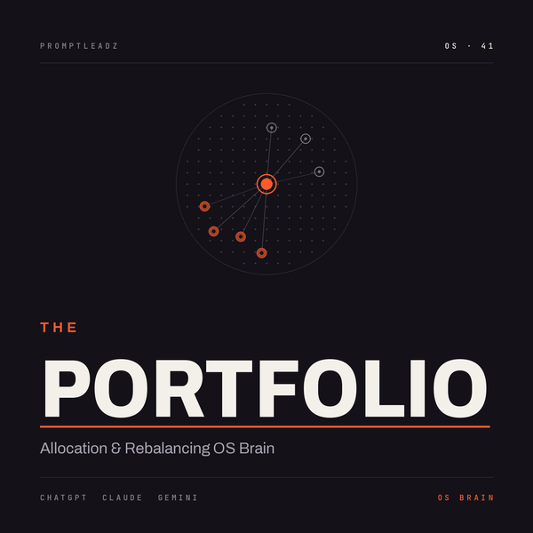 THE PORTFOLIO — Allocation and Rebalancing OS Brain cover, PromptLeadz