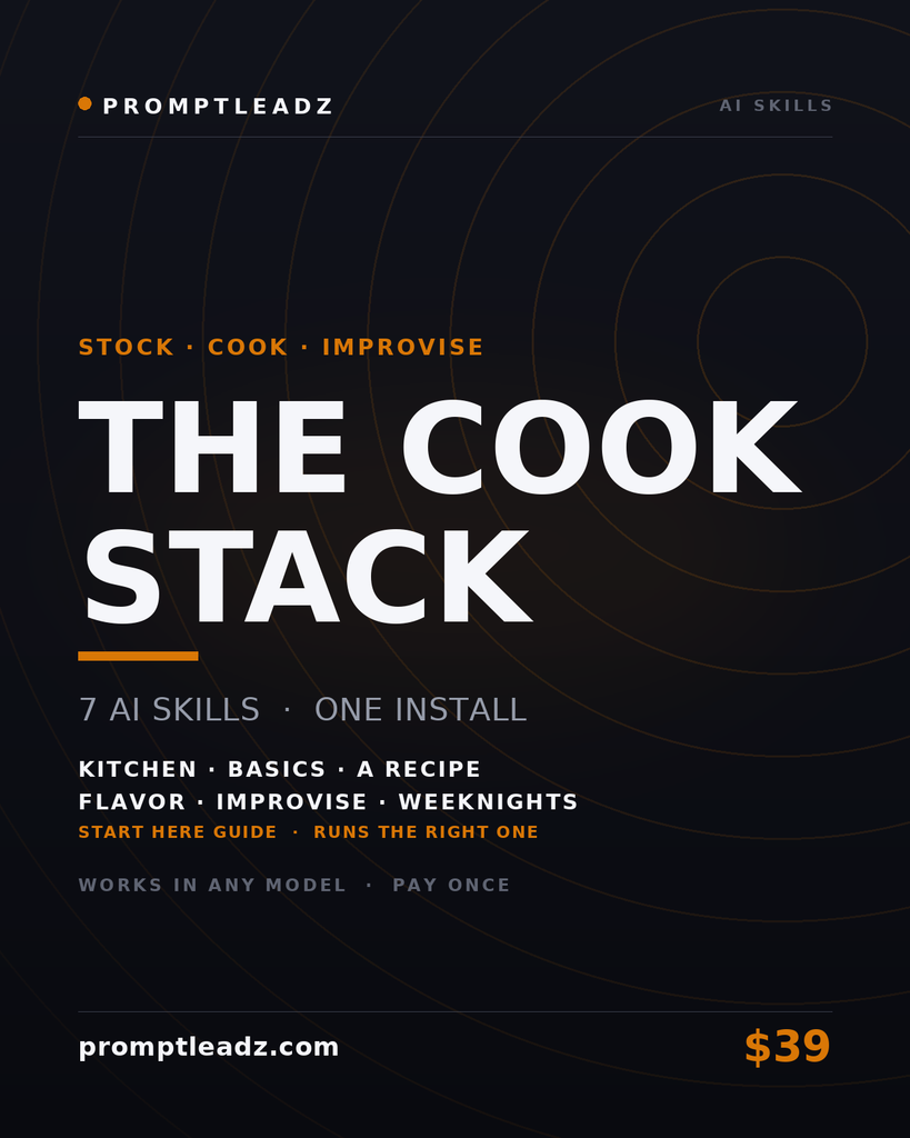 The Cook Stack — seven AI skills, one install