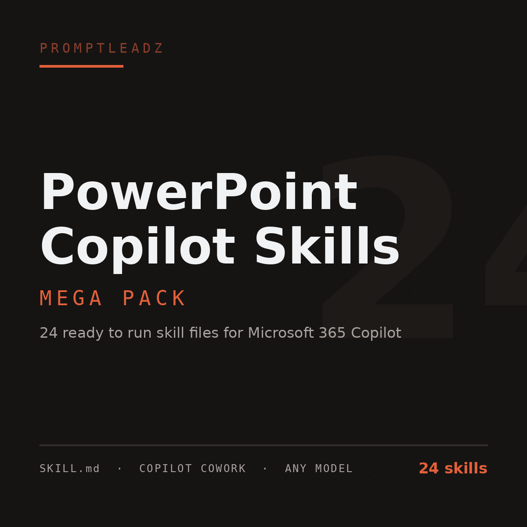 PowerPoint Copilot Skills Mega Pack cover