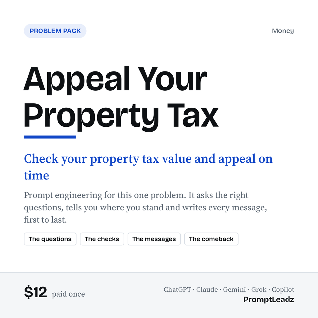 Appeal Your Property Tax: Problem Pack cover