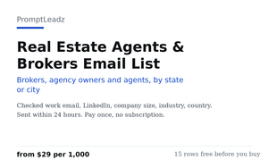 Real Estate Agents & Brokers Email List
