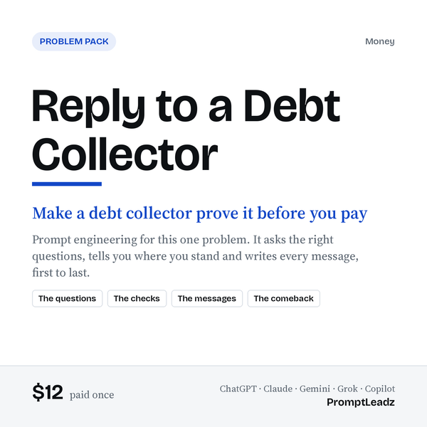 Reply to a Debt Collector