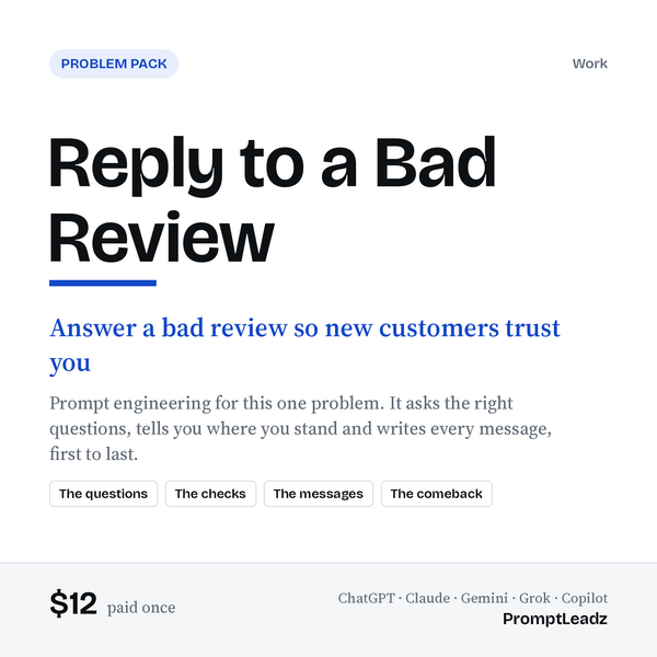 Reply to a Bad Review