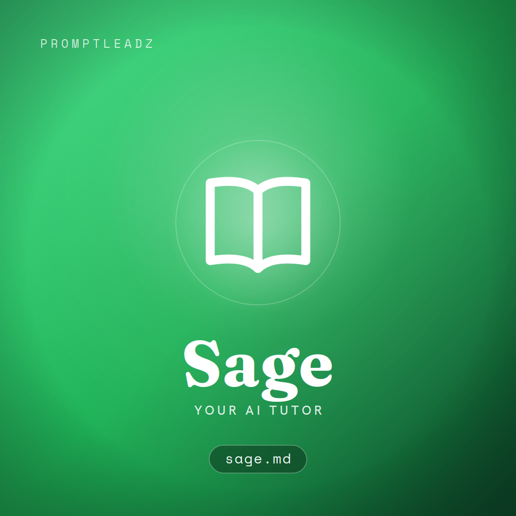 Sage, your AI tutor, a PromptLeadz assistant