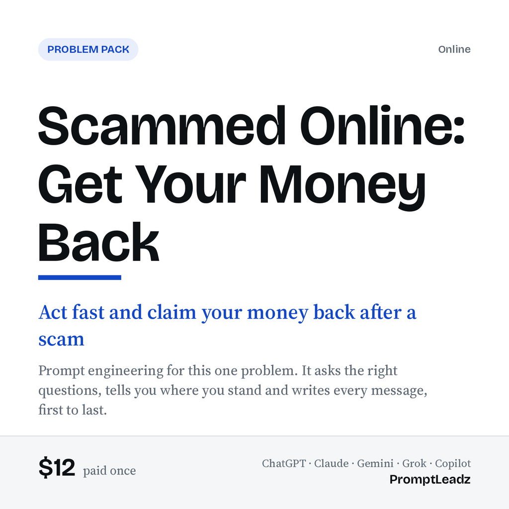 Scammed Online: Get Your Money Back: Problem Pack cover