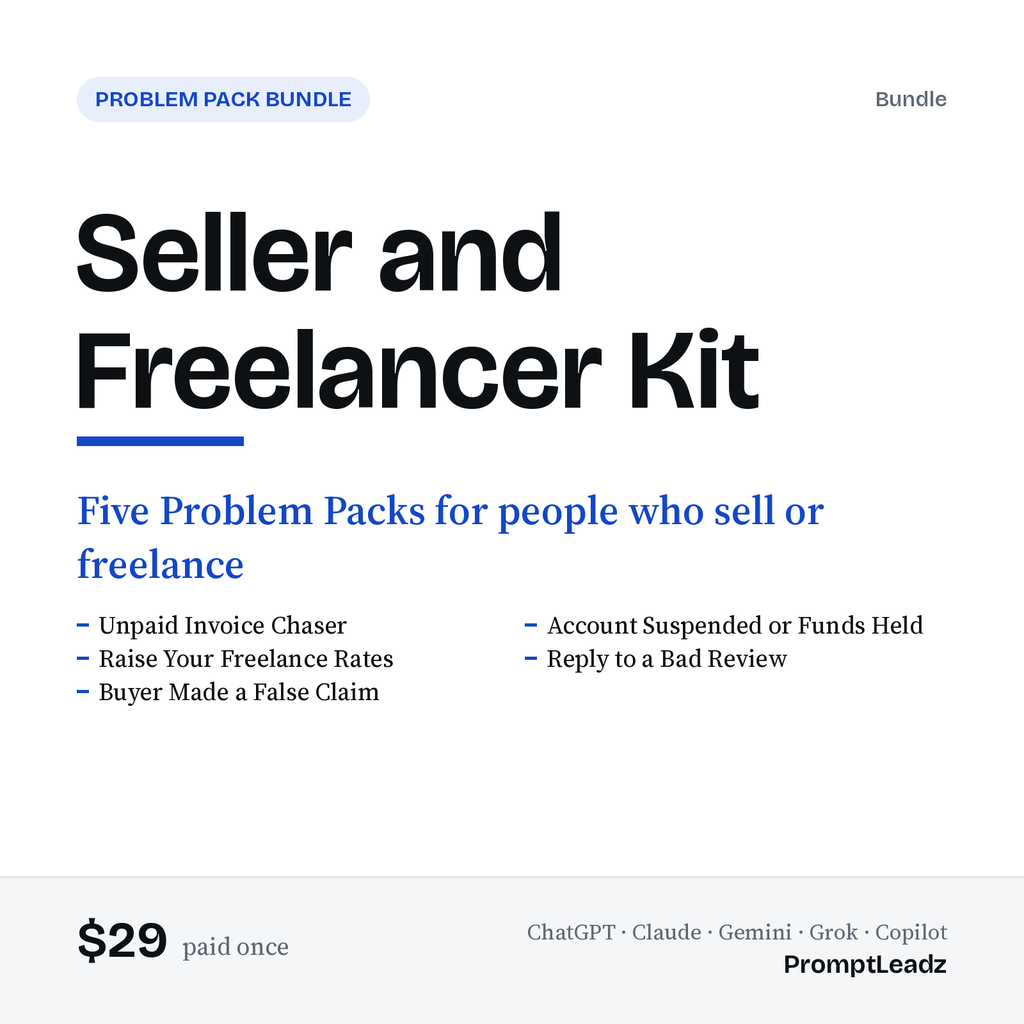 Seller and Freelancer Kit: Problem Pack cover