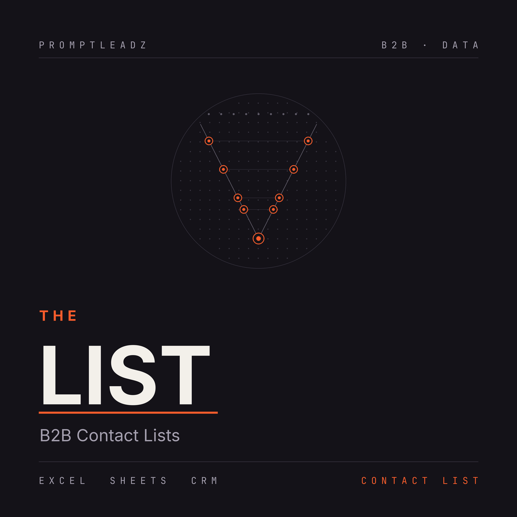 THE LIST by PromptLeadz. B2B contact lists built to your brief, filtered down to the buyers worth emailing.