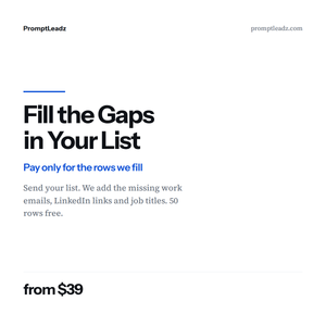 Fill the Gaps in Your List