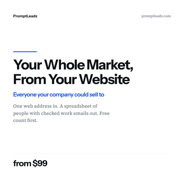 Your Whole Market, From Your Website