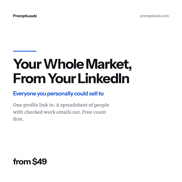 Your Whole Market, From Your LinkedIn Profile