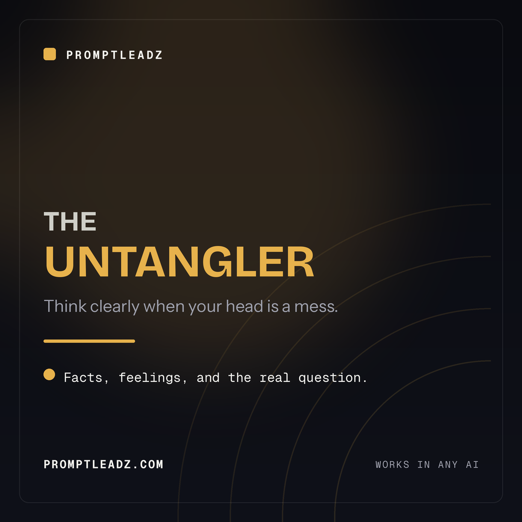 The Untangler, a PromptLeadz reasoning engine