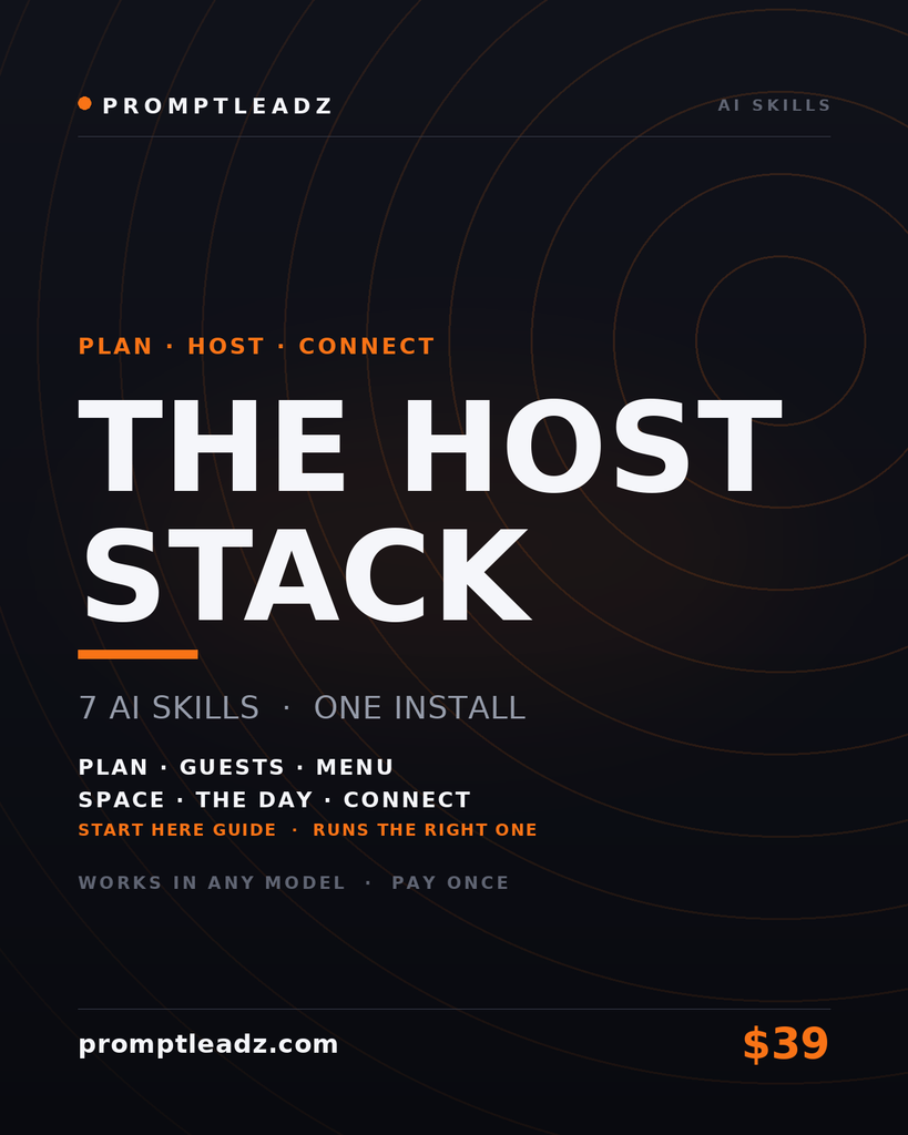 The Host Stack — seven AI skills, one install