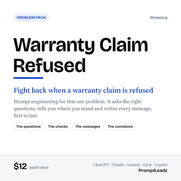 Warranty Claim Refused