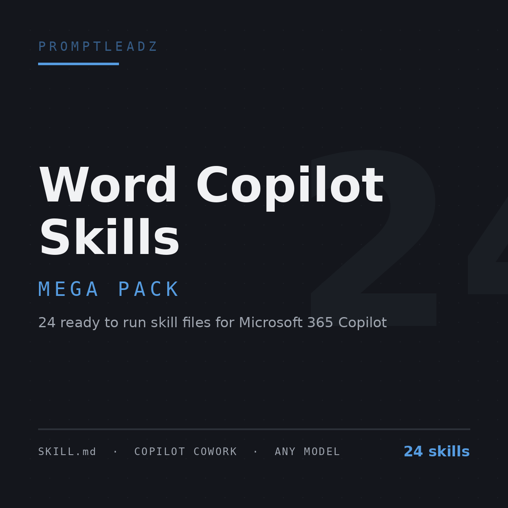 Word Copilot Skills Mega Pack cover