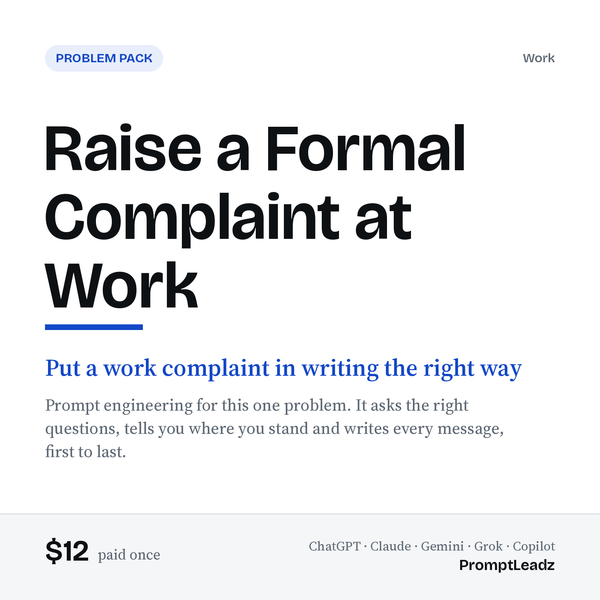 Raise a Formal Complaint at Work