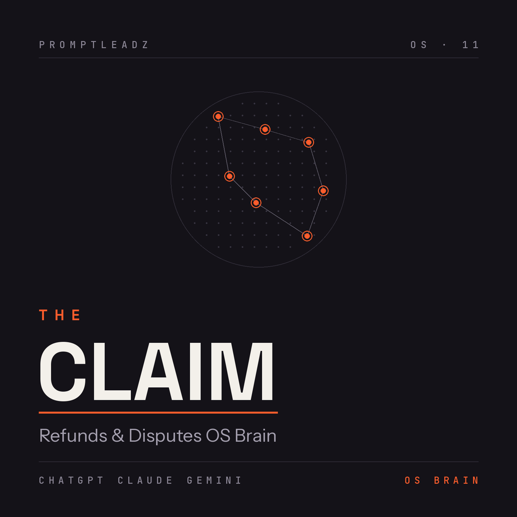 THE CLAIM — Refunds & Disputes OS Brain by PromptLeadz